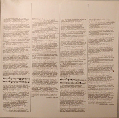 Carl Philipp Emanuel Bach - Kammerorchester Carl Philipp Emanuel Bach, Hartmut Haenchen : Berliner Sinfonien (LP, Album, gat)