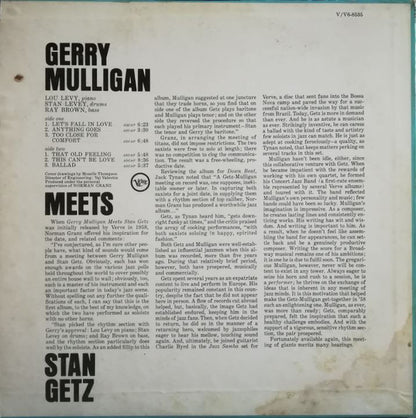 Stan Getz & Gerry Mulligan : Gerry Mulligan Meets Stan Getz (LP, Album, RE)