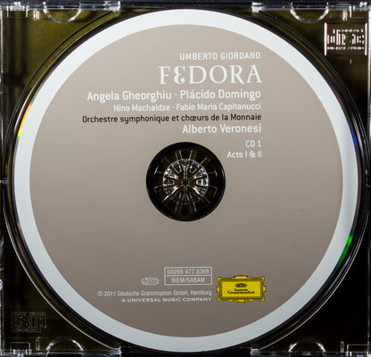 Umberto Giordano - Angela Gheorghiu, Placido Domingo, Nino Machaidze, Fabio Maria Capitanucci, Orchestre Du Théâtre Royal De La Monnaie et Choeurs Du Théâtre Royal De La Monnaie, Alberto Veronesi : Fedora (2xCD, Album)