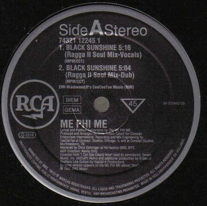 Me Phi Me : Black Sunshine (12", Maxi)