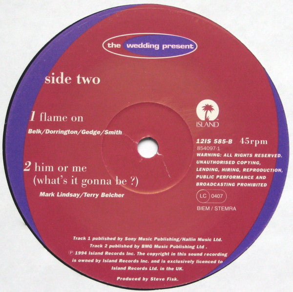 The Wedding Present : Yeah Yeah Yeah Yeah Yeah (12", Single)