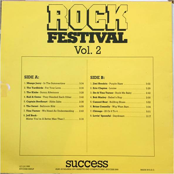 Various : Rock Festival - Vol. 2 (LP, Comp)