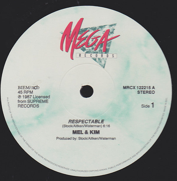 Mel & Kim : Respectable (12", Maxi)