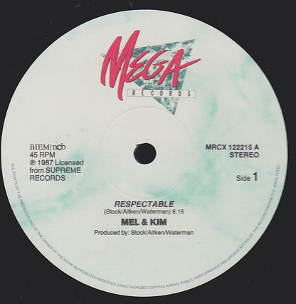 Mel & Kim : Respectable (12", Maxi)