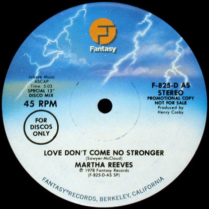 Martha Reeves : Love Don't Come No Stronger / You're Like Sunshine (12", Promo)