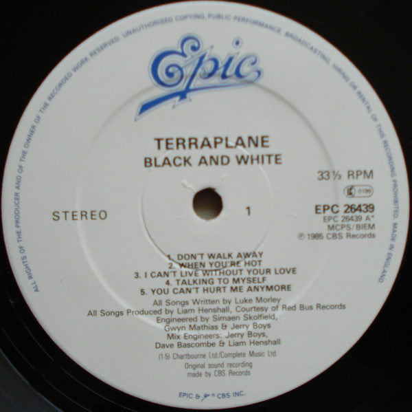 Terraplane : Black And White (LP, Album, RE)