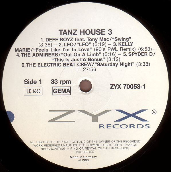 Various : Tanz House 3 (2xLP, Comp)