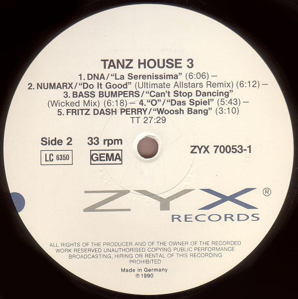 Various : Tanz House 3 (2xLP, Comp)