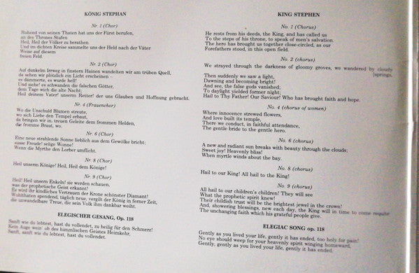 Ludwig van Beethoven, The Ambrosian Singers, London Symphony Orchestra, Michael Tilson Thomas : Choral Music Chorwerke-Oeuvres Chorales (LP)