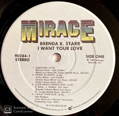 Brenda K. Starr : I Want Your Love (LP, Album)