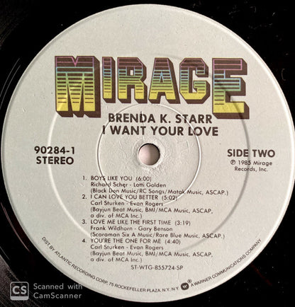 Brenda K. Starr : I Want Your Love (LP, Album)