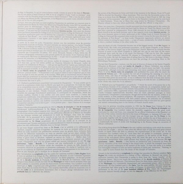 Marc Antoine Charpentier, Gulbenkian Orchestra, Michel Corboz : Te Deum (LP, Pur)