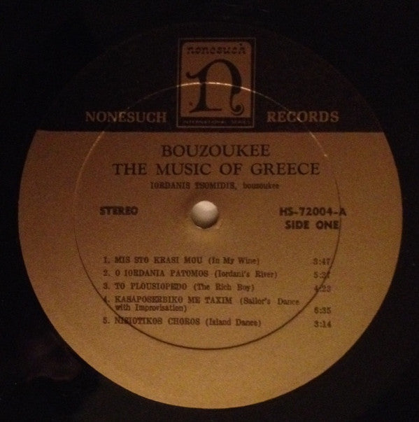 Ιορδάνης Τσομίδης : Bouzoukee - The Music Of Greece (LP, Album)