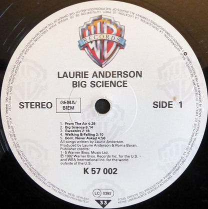 Laurie Anderson : Big Science (LP, Album)