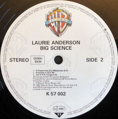 Laurie Anderson : Big Science (LP, Album)