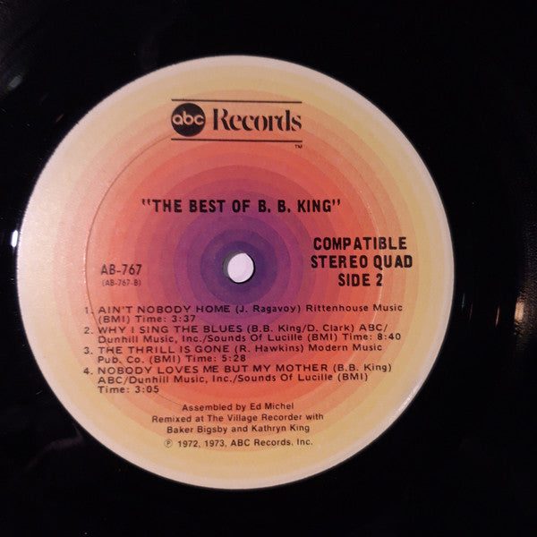 B.B. King : The Best Of B.B. King (LP, Comp, Qua)