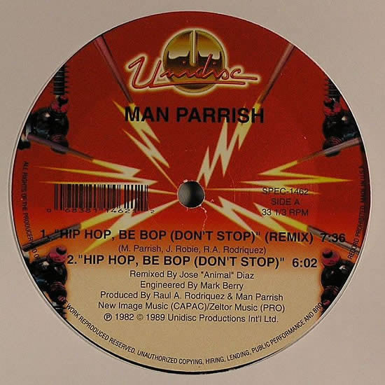 Man Parrish : Hip Hop, Be Bop (Don't Stop) / Heatstroke (12")