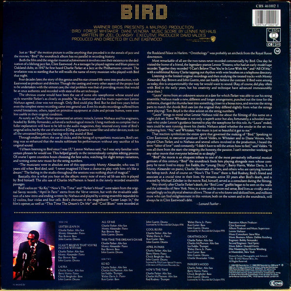 Bird (28) : Bird (Original Motion Picture Soundtrack) (LP, Album)