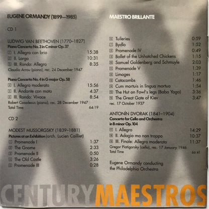 Eugene Ormandy - Ludwig van Beethoven, Modest Mussorgsky, Antonín Dvořák : Maestro Brillante (2xCD, Comp, RM)