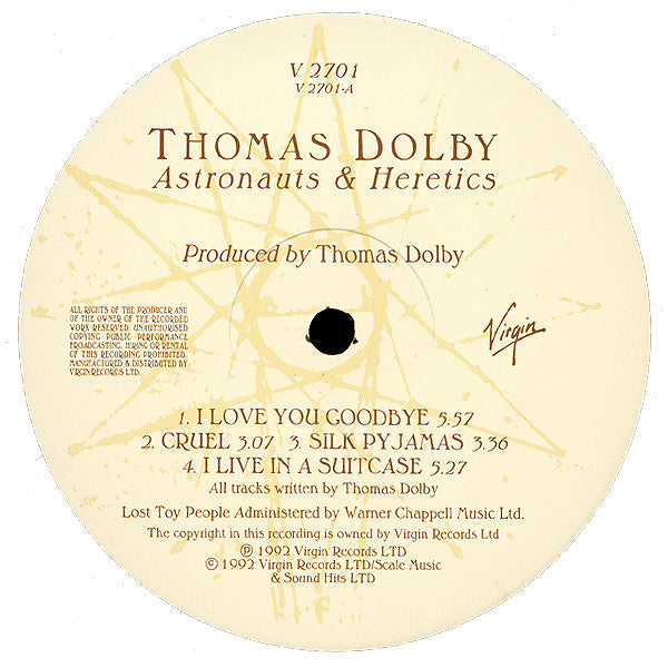 Thomas Dolby : Astronauts & Heretics (LP, Album)