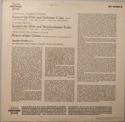 Aurèle Nicolet / Münchener Bach-Orchester, Karl Richter, Wolfgang Amadeus Mozart, Joseph Haydn, Christoph Willibald Gluck : Flötenkonzerte (LP)