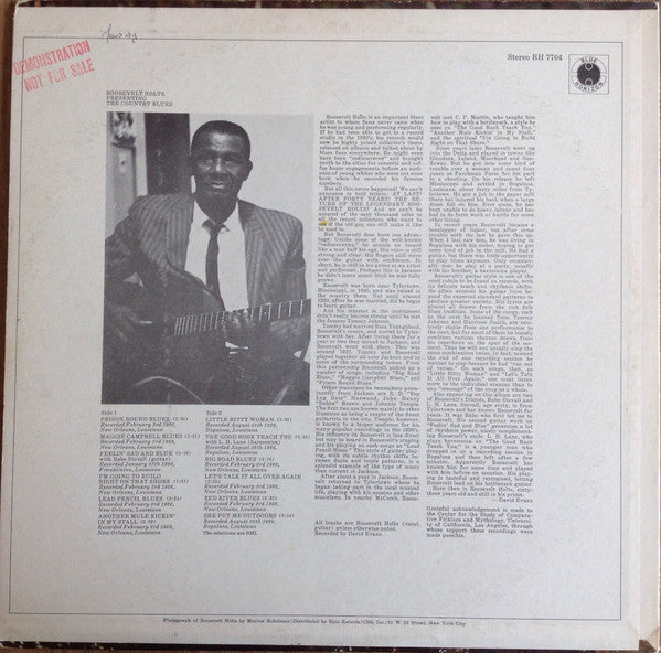 Roosevelt Holts : Presenting The Country Blues (LP, Album)