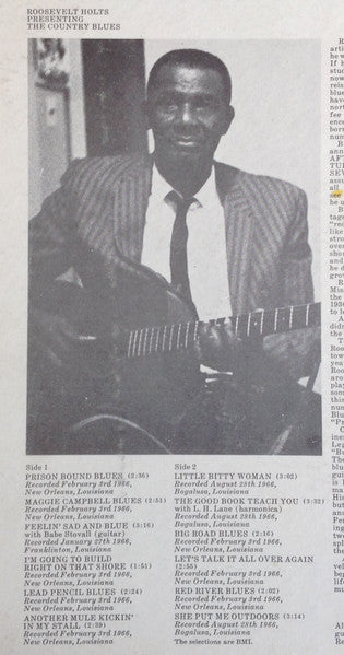 Roosevelt Holts : Presenting The Country Blues (LP, Album)