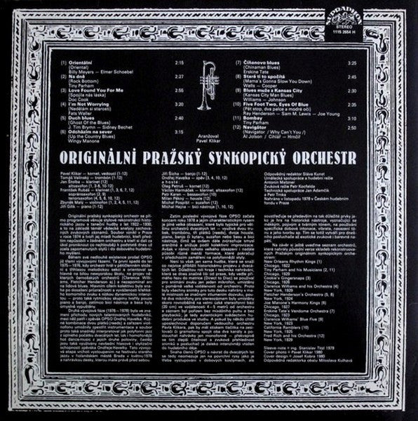 Originální Pražský Synkopický Orchestr : Originální Pražský Synkopický Orchestr (LP, Album, RP)