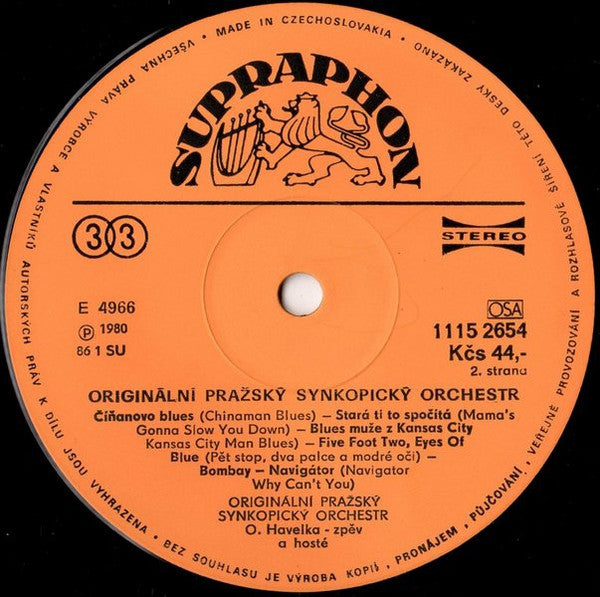 Originální Pražský Synkopický Orchestr : Originální Pražský Synkopický Orchestr (LP, Album, RP)