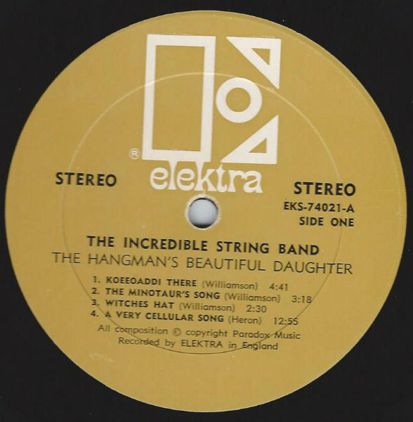 The Incredible String Band : The Hangman's Beautiful Daughter (LP, Album, All)