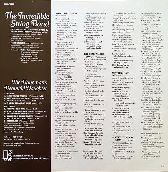 The Incredible String Band : The Hangman's Beautiful Daughter (LP, Album, All)