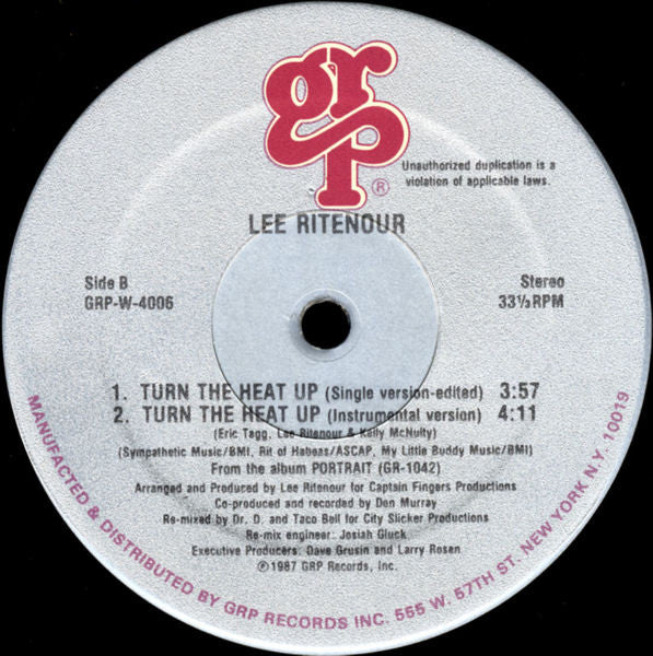 Lee Ritenour : Turn The Heat Up (12")