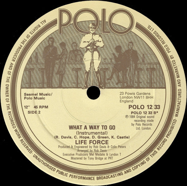 Life Force (2) : What A Way To Go (12")