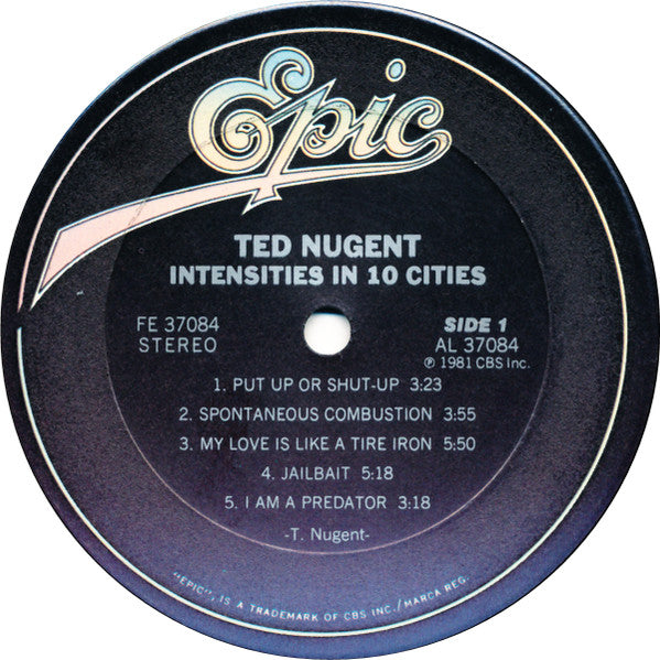 Ted Nugent : Intensities In 10 Cities (LP, Album)