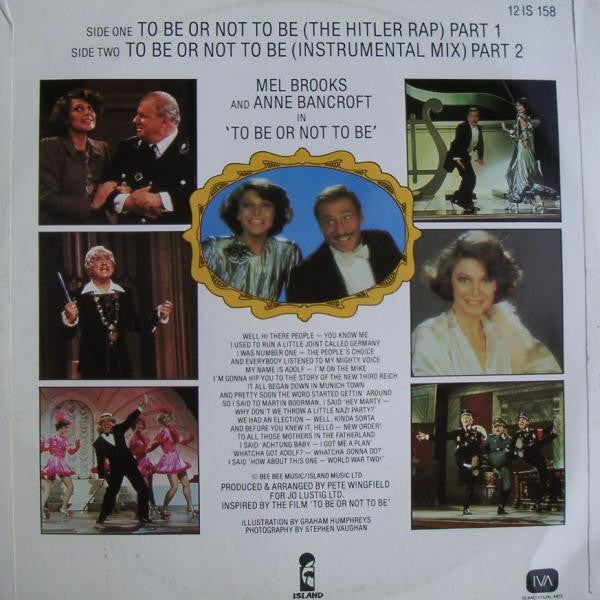 Mel Brooks : To Be Or Not To Be (The Hitler Rap) Pts. 1&2 (12", Single)