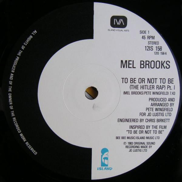 Mel Brooks : To Be Or Not To Be (The Hitler Rap) Pts. 1&2 (12", Single)