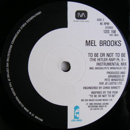 Mel Brooks : To Be Or Not To Be (The Hitler Rap) Pts. 1&2 (12", Single)