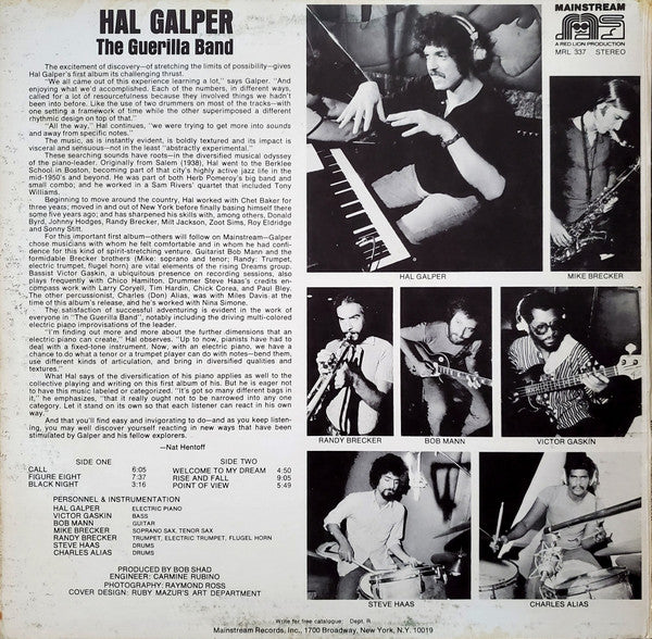 Hal Galper : The Guerilla Band (LP, Album)