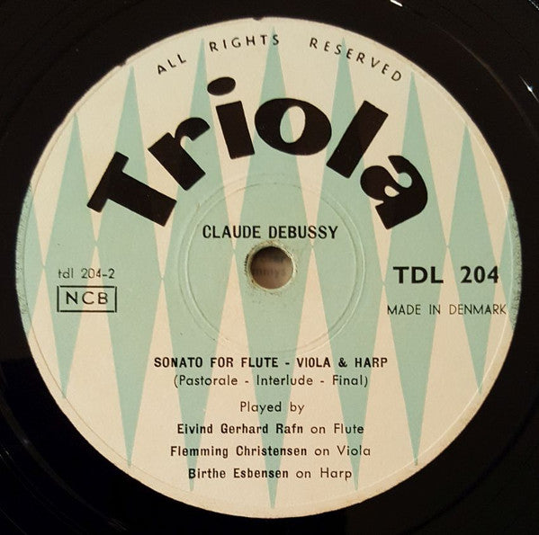 Claude Debussy, Carl Nielsen, Knudåge Riisager : Modern Music for Flute, Violin, Cello, Viola and Harp (10", Album)