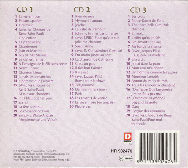 Edith Piaf : Edith Piaf (3xCD, Comp)