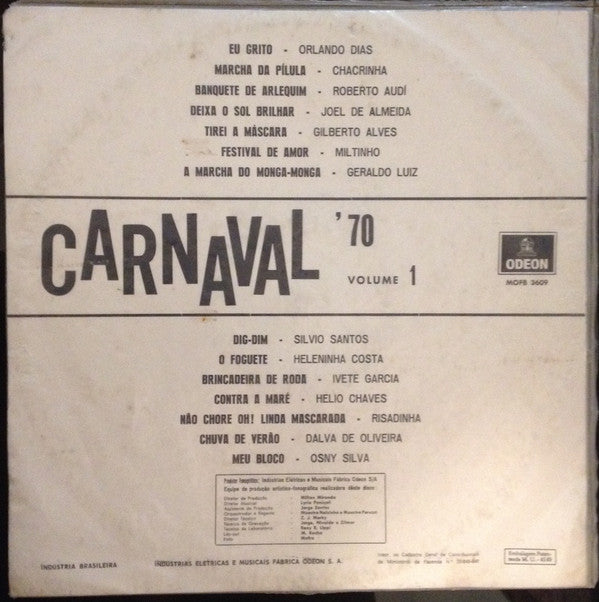 Various : Carnaval '70 Volume 1 (LP, Comp, Mono)