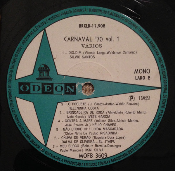 Various : Carnaval '70 Volume 1 (LP, Comp, Mono)