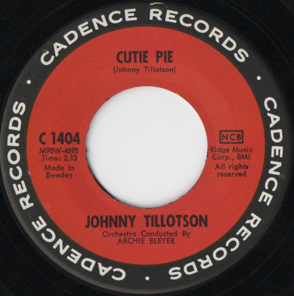 Johnny Tillotson : Without You / Cutie Pie (7", Single)