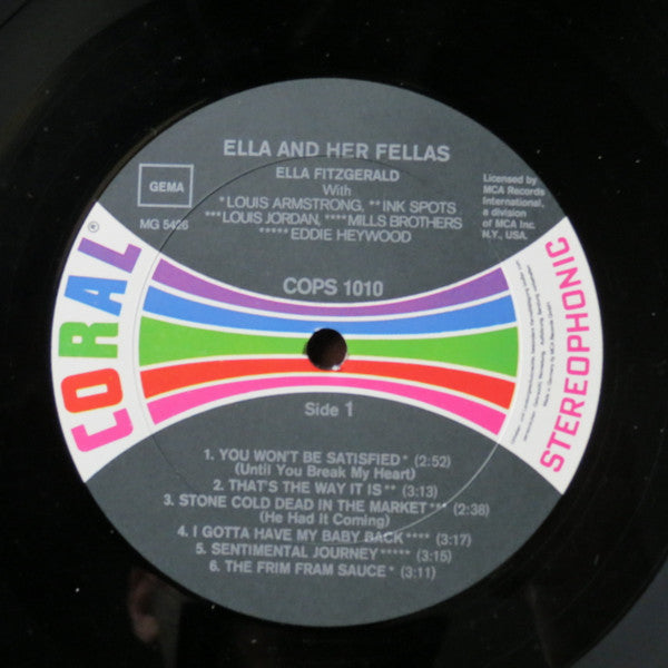 Ella Fitzgerald : Ella And Her Fellas (LP, Album, RE)