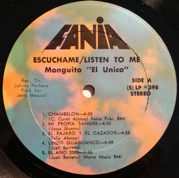 Monguito El Unico Y Su Conjunto : Escuchame / Listen To Me (LP, Album)