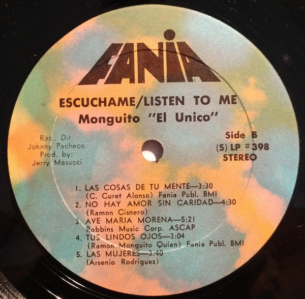 Monguito El Unico Y Su Conjunto : Escuchame / Listen To Me (LP, Album)