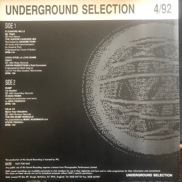 Various : Underground Selection 4/92 (12")