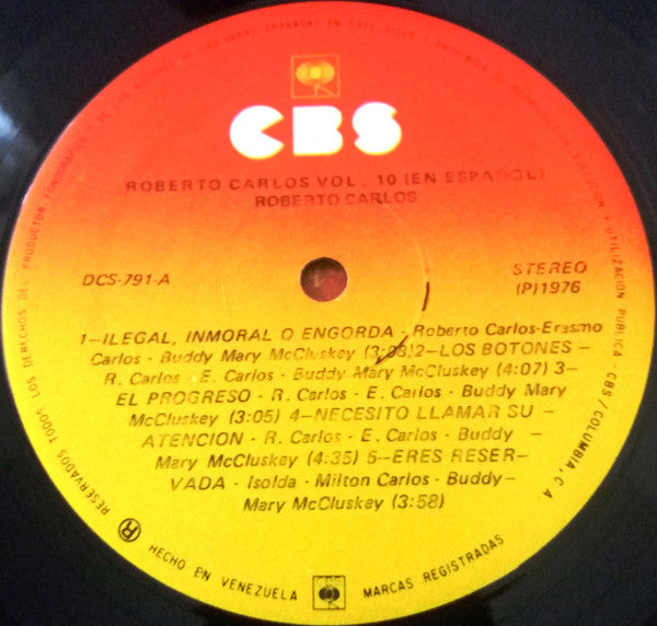 Roberto Carlos : Roberto Carlos - Volumen 10 (En Español) (LP, Album, Gat)