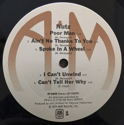 Nutz : Nutz (LP, Album, Ter)