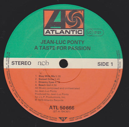 Jean-Luc Ponty : A Taste For Passion (LP, Album)